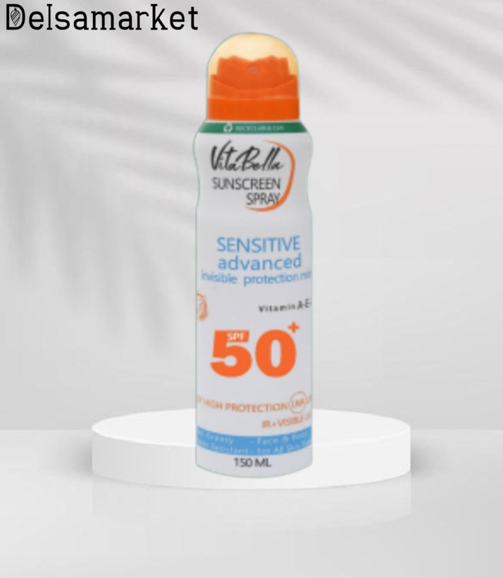 اسپری ضد آفتاب ویتابلا ۱۵۰ میل | محافظت کامل SPF50 | جذب سریع و بدون چربی | اصل و با کیفیت