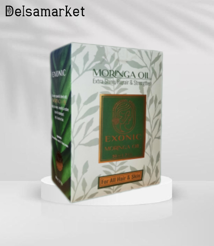 روغن مورینگا 50میل Exonic | ترمیم کننده قوی پوست و مو، ضد التهاب، مرطوب کننده عمیق، آنتیاکسیدان قوی، اورجینال