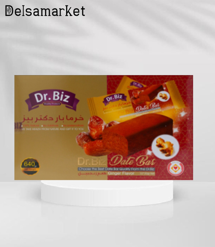 خرما بار زنجبیلی دکتر بیز ۳۲ عددی | انرژیزا، سالم و خوشمزه!